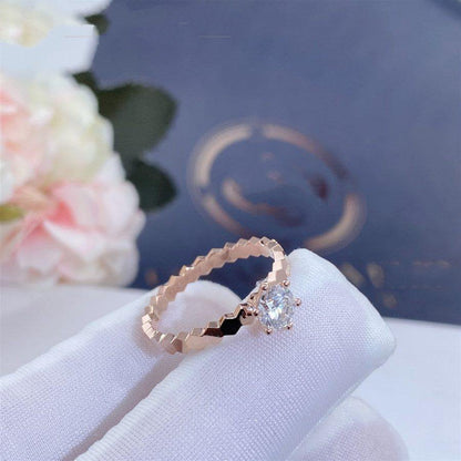 [RAFFINE]BEE LOVE RING PINK GOLD 1 DIAMOND