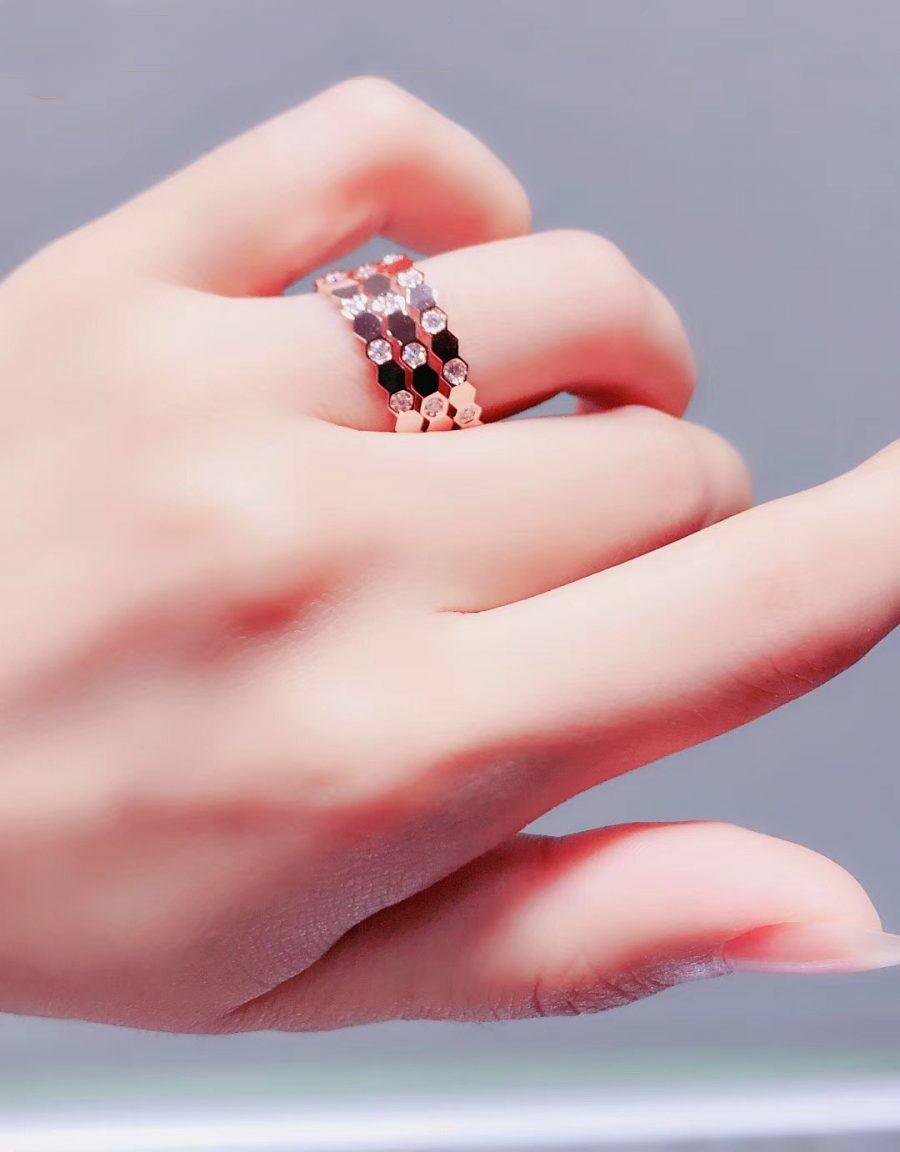 [RAFFINE]BEE LOVE RING PINK GOLD DIAMOND