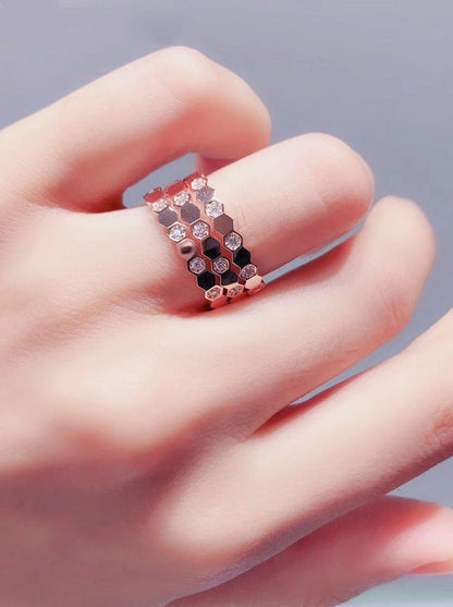 [RAFFINE]BEE LOVE RING PINK GOLD DIAMOND