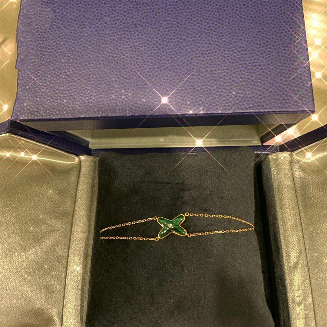 [RAFFINE]JEUX BRACELET MALACHITE PINK GOLD 1 DIAMOND