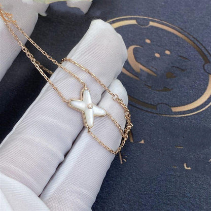 [RAFFINE]JEUX BRACELET WHITE MOP PINK GOLD 1 DIAMOND