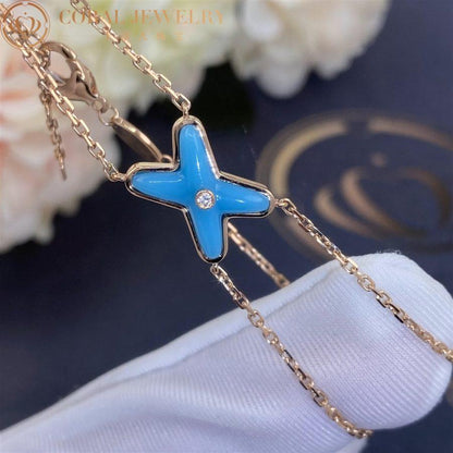 [RAFFINE]JEUX BRACELET TURQUOISE PINK GOLD 1 DIAMOND