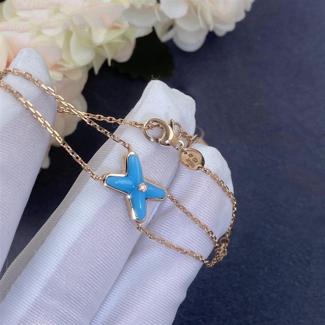 [RAFFINE]JEUX BRACELET TURQUOISE PINK GOLD 1 DIAMOND