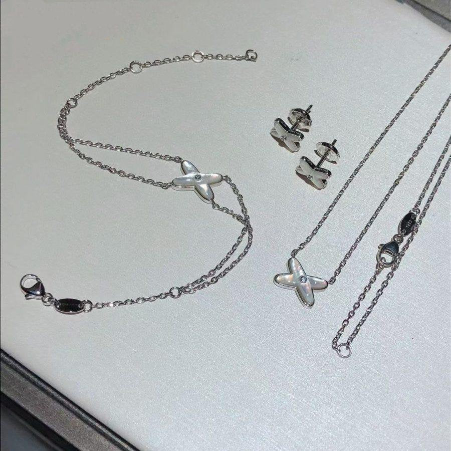 [RAFFINE]JEUX BRACELET WHITE MOP SILVER 1 DIAMOND