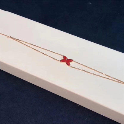 [RAFFINE]JEUX BRACELET CARNELIAN PINK GOLD 1 DIAMOND