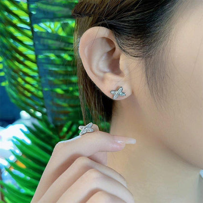 [RAFFINE]JEUX DE SILVER DIAMOND EARRINGS