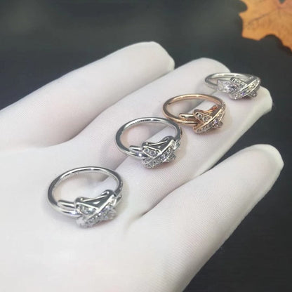 [RAFFINE]JEUX DE SILVER DIAMOND RING