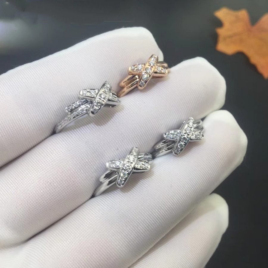 [RAFFINE]JEUX DE SILVER DIAMOND RING