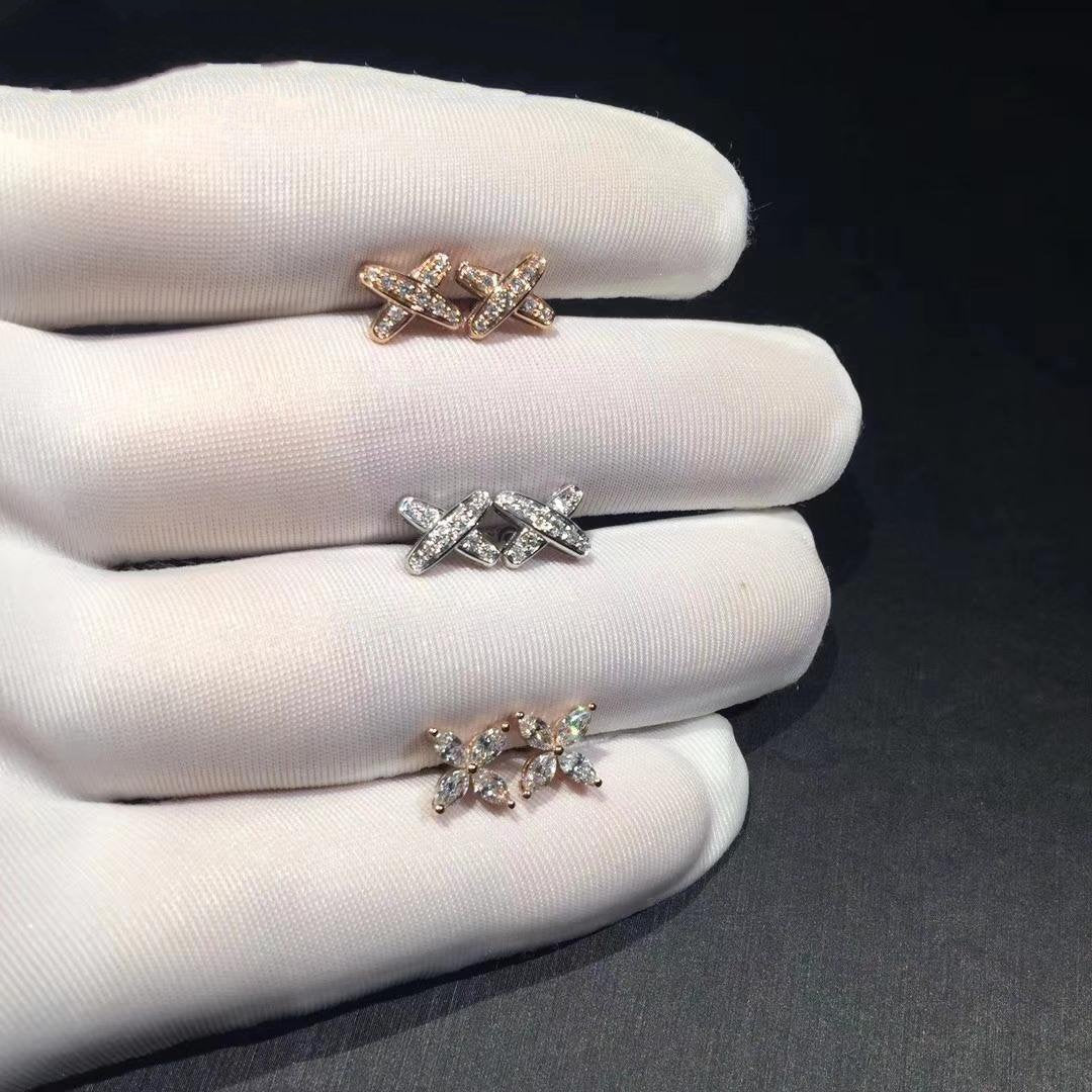 [RAFFINE]JEUX DE DIAMOND EARRINGS