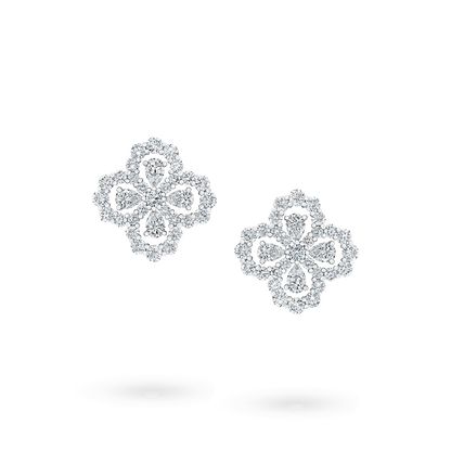 [RAFFINE]LOOP EARRINGS FULL MOTIF DIAMOND 16MM