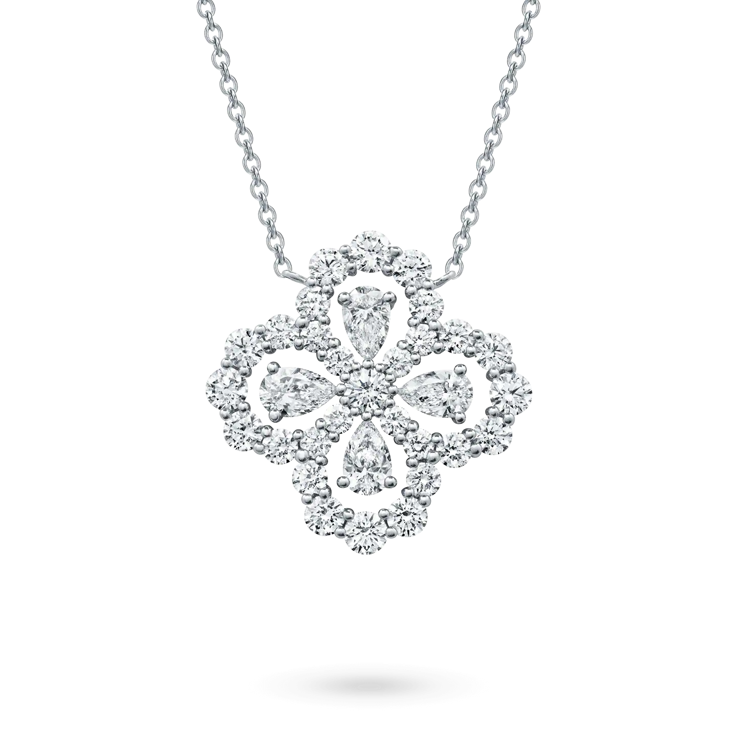 [RAFFINE]LOOP NECKLACE FULL MOTIF DIAMOND 16MM MULTIPLE COLORS