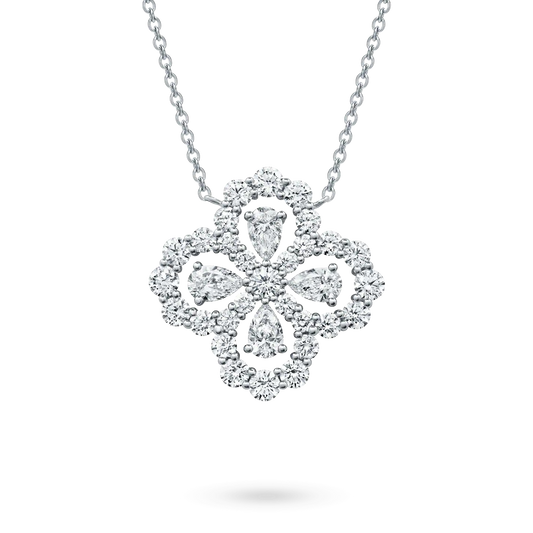 [RAFFINE]LOOP NECKLACE FULL MOTIF DIAMOND 16MM MULTIPLE COLORS