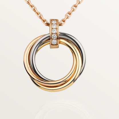 [RAFFINE]TRINITY NECKLACE GOLD  DIAMONDS