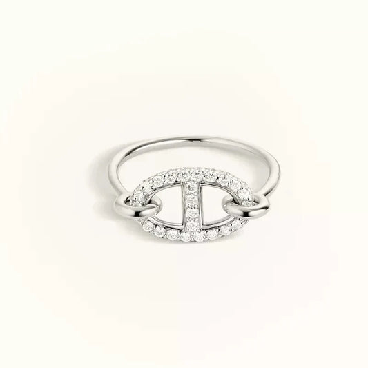 [RAFFINE]RONDE SMALL SILVER DIAMOND RING