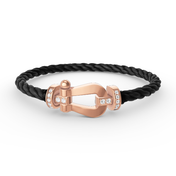 [RAFFINE]FORCE LARGE HORSESHOE HALF DIAMOND BRACELET ROSE GOLD