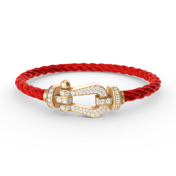 [RAFFINE]FORCE LARGE HORSESHOE FULL DIAMOND BRACELET GOLD