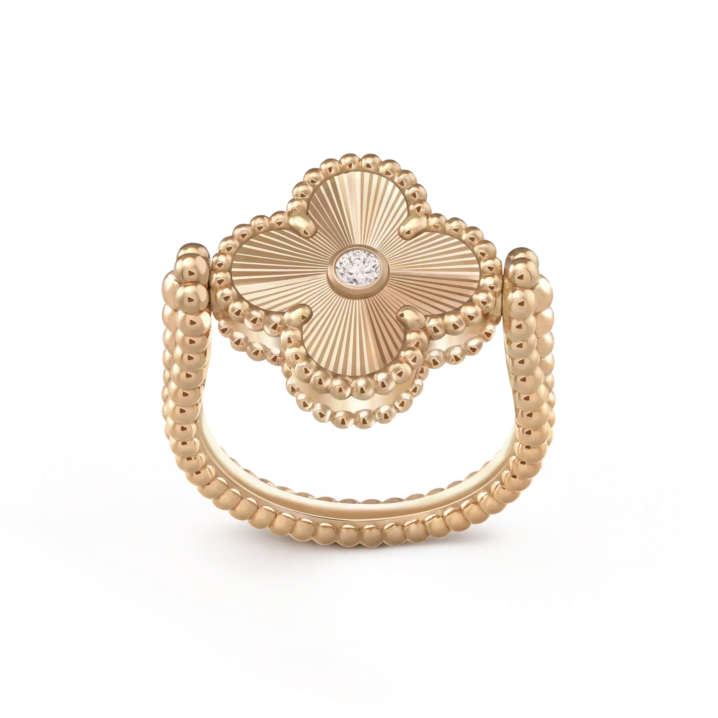 [RAFFINE]CLOVER RIVERSIBLE ROSE GOLD RING