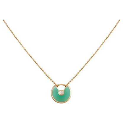 [RAFFINE]AMULETTE GOLD MALACHITE NECKLACE