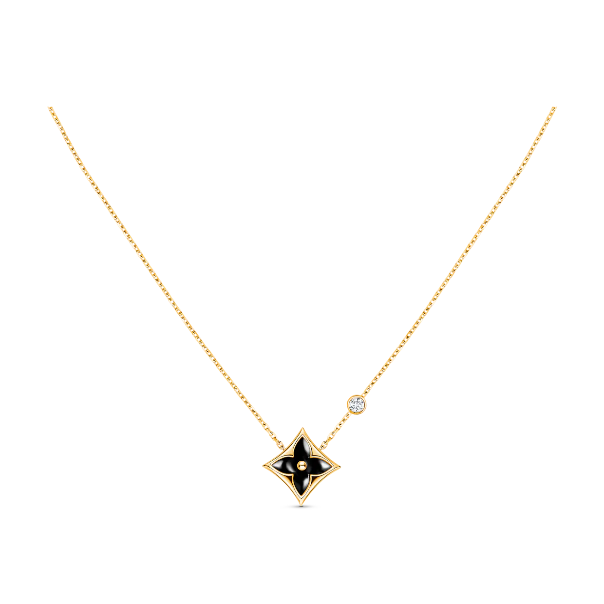 [RAFFINE]STAR BLACK MOP NECKLACE