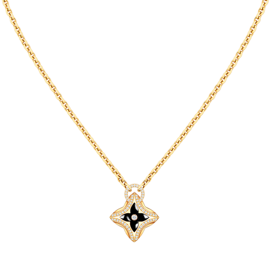 [RAFFINE]STAR PEDANT PINK GOLD DIAMOND NECKLACE