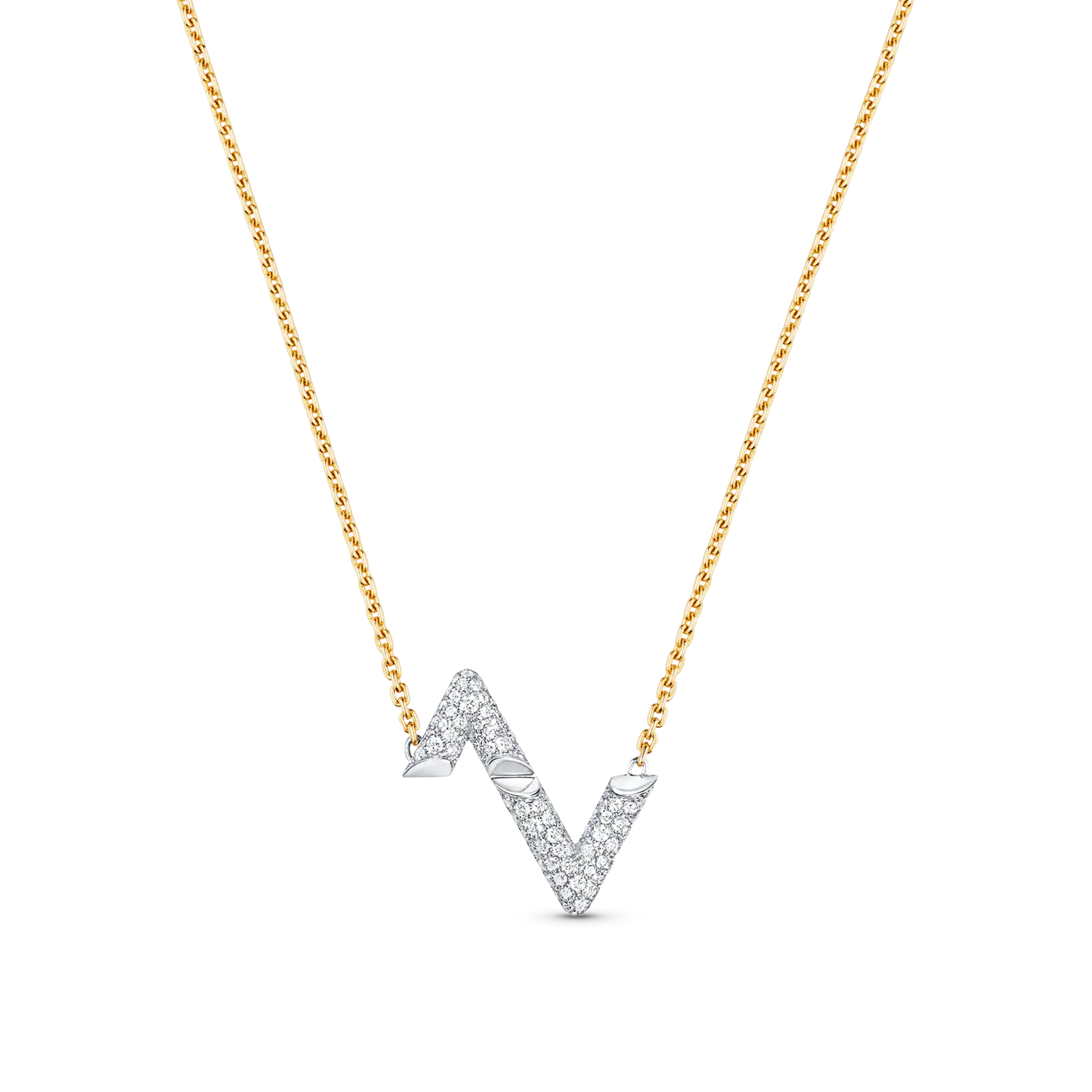 [RAFFINE]VOLT SILVER DIAMOND PEDANT NECKLACE