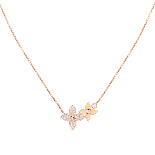 [RAFFINE]STAR BLOSSOM NECKLACE PINK GOLD DIAMONDS
