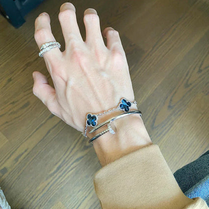 [RAFFINE]CLOVER 5 MOTIF PIETERSITE BRACELET COLLECTION