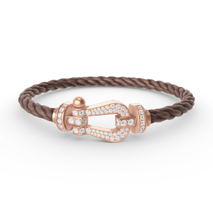 [RAFFINE]FORCE LARGE HORSESHOE FULL DIAMOND BRACELET ROSE GOLD