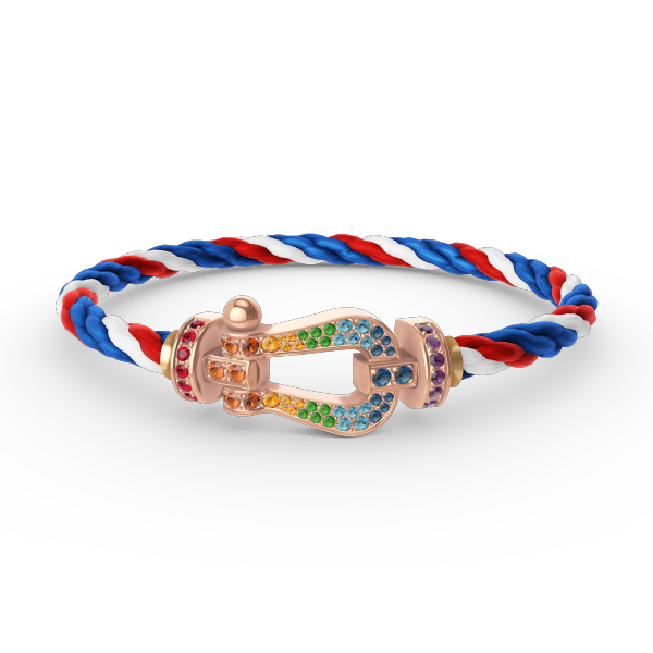 [RAFFINE]FORCE LARGE HORSESHOE  COLORED DIAMOND BRACELET ROSE GOLD