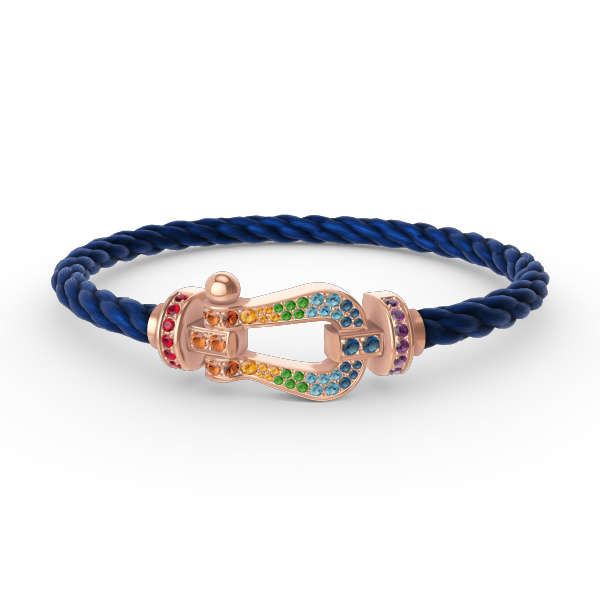 [RAFFINE]FORCE LARGE HORSESHOE  COLORED DIAMOND BRACELET ROSE GOLD