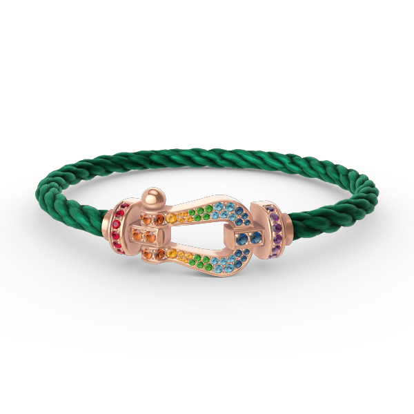 [RAFFINE]FORCE LARGE HORSESHOE  COLORED DIAMOND BRACELET ROSE GOLD