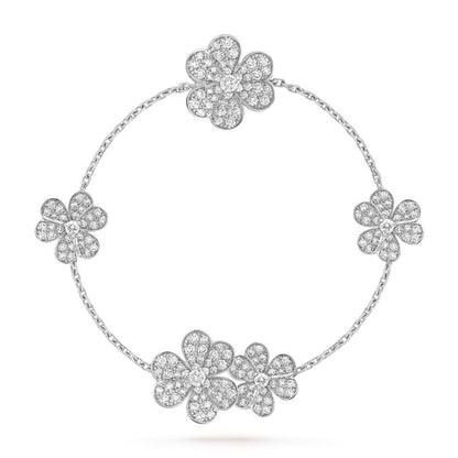 [RAFFINE]FRIVOLE SILVER 5 FLOWERS BRACELET