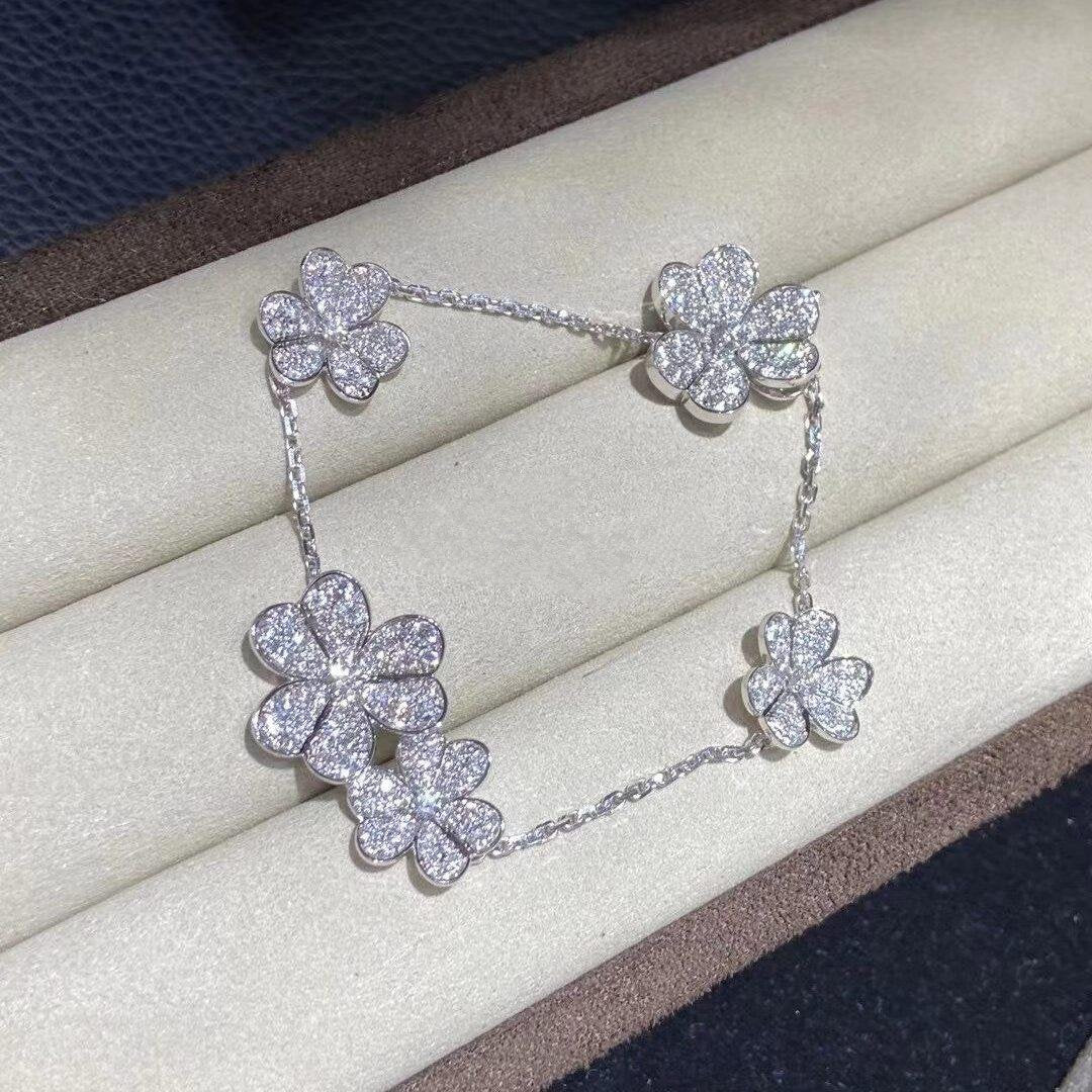 [RAFFINE]FRIVOLE SILVER 5 FLOWERS BRACELET