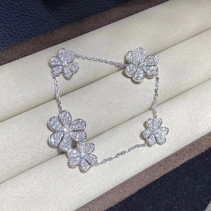 [RAFFINE]FRIVOLE SILVER 5 FLOWERS BRACELET
