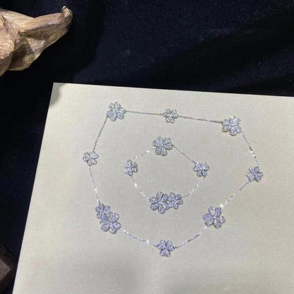 [RAFFINE]FRIVOLE SILVER 5 FLOWERS BRACELET