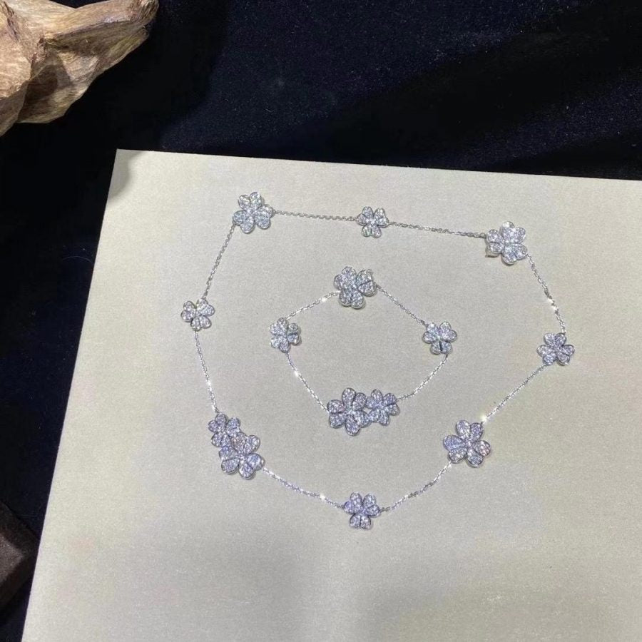 [RAFFINE]FRIVOLE SILVER 5 FLOWERS BRACELET