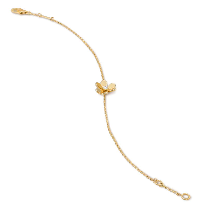 [RAFFINE]FRIVOLE GOLD FLOWER PINK MALACHITE BRACELET
