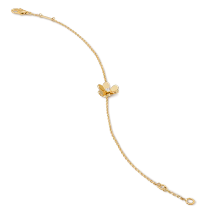 [RAFFINE]FRIVOLE GOLD FLOWER PINK MALACHITE BRACELET