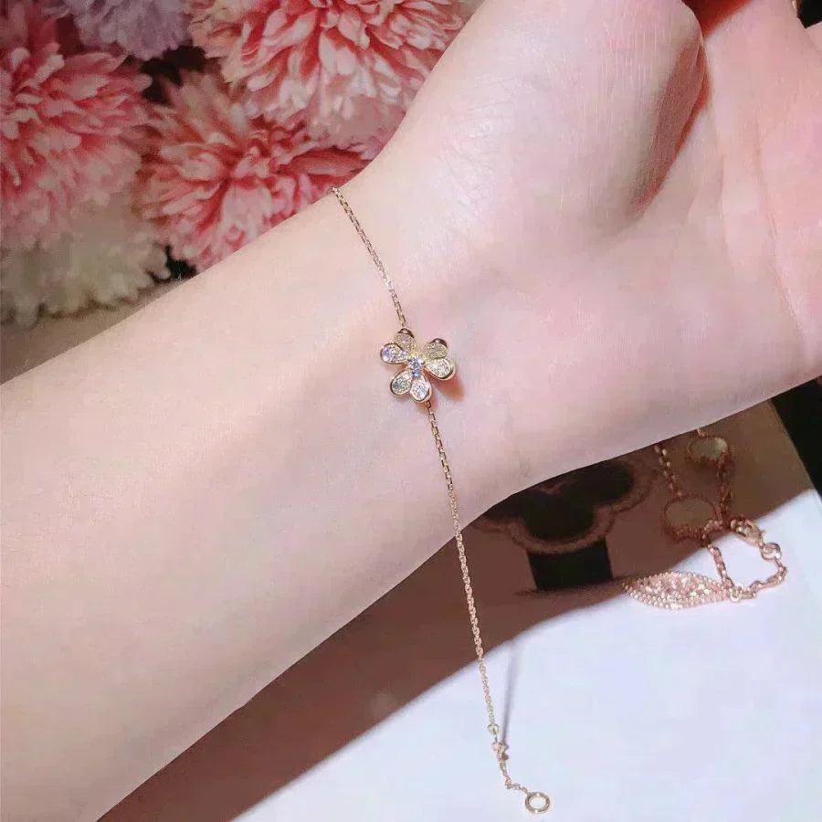 [RAFFINE]FRIVOLE GOLD FLOWER DIAMOND BRACELET