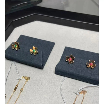 [RAFFINE]FRIVOLE  FLOWER PINK EARRINGS