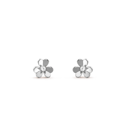 [RAFFINE]FRIVOLE MINI SILVER FLOWER EARRINGS