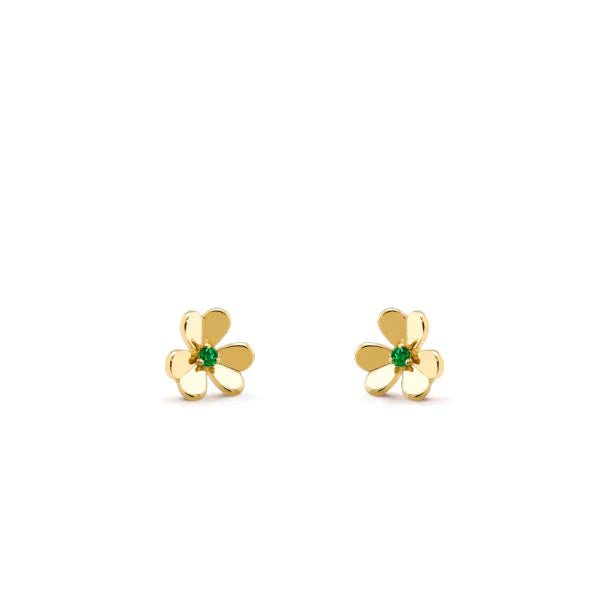 [RAFFINE]FRIVOLE  FLOWER MALACHITE EARRINGS