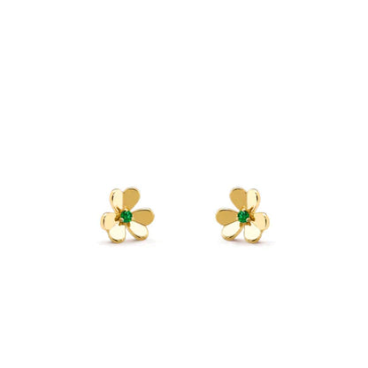 [RAFFINE]FRIVOLE  FLOWER MALACHITE EARRINGS