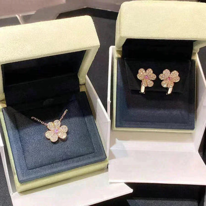 [RAFFINE]FRIVOLE ROSE GOLD FLOWER DIAMOND NECKLACE