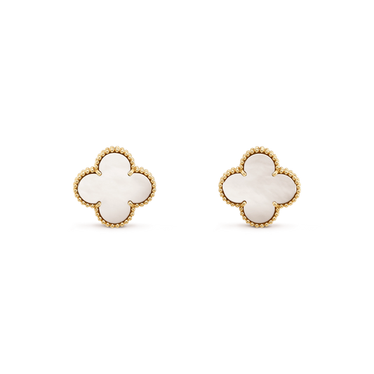 [RAFFINE]CLOVER MINI GOLD EARRINGS