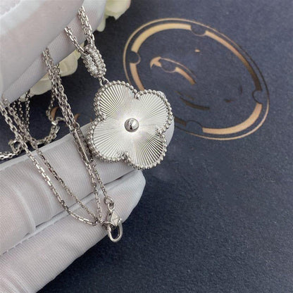 [RAFFINE]CLOVER 25MM SILVER BIG CLOVER NECKLACE