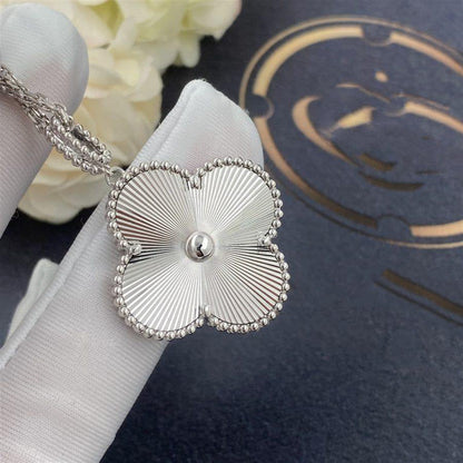 [RAFFINE]CLOVER 25MM SILVER BIG CLOVER NECKLACE