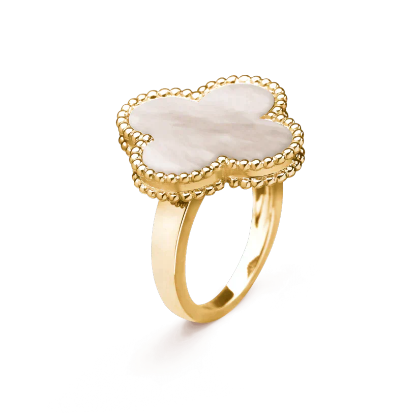 [RAFFINE]CLOVER WHITE MOP RING