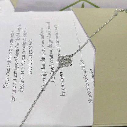 [RAFFINE]CLOVER  SINGLE FLOWER BRACELET SILVER