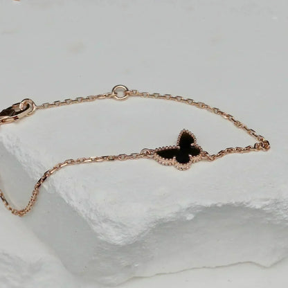 [RAFFINE]BUTTERFLY ONYX  BUTTERFLY BRACELET